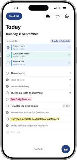 Weekr on iPhone — the week